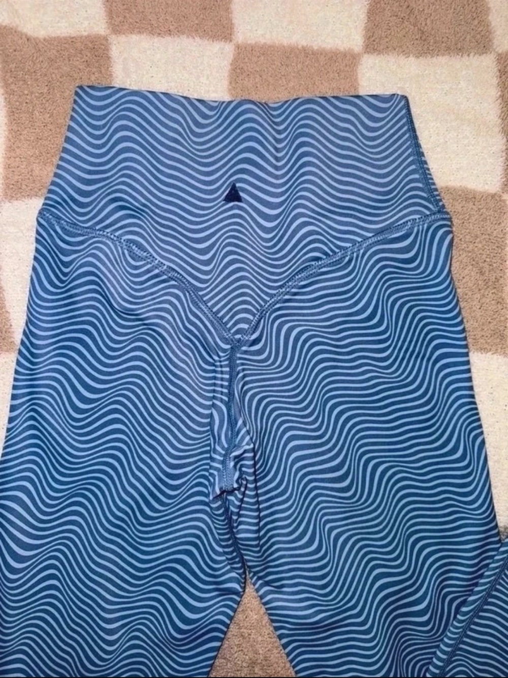 Vitality High-Waist Blue Wave Print Women’s Shorts